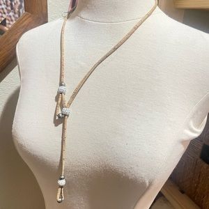 vintage cork bolo tie necklace